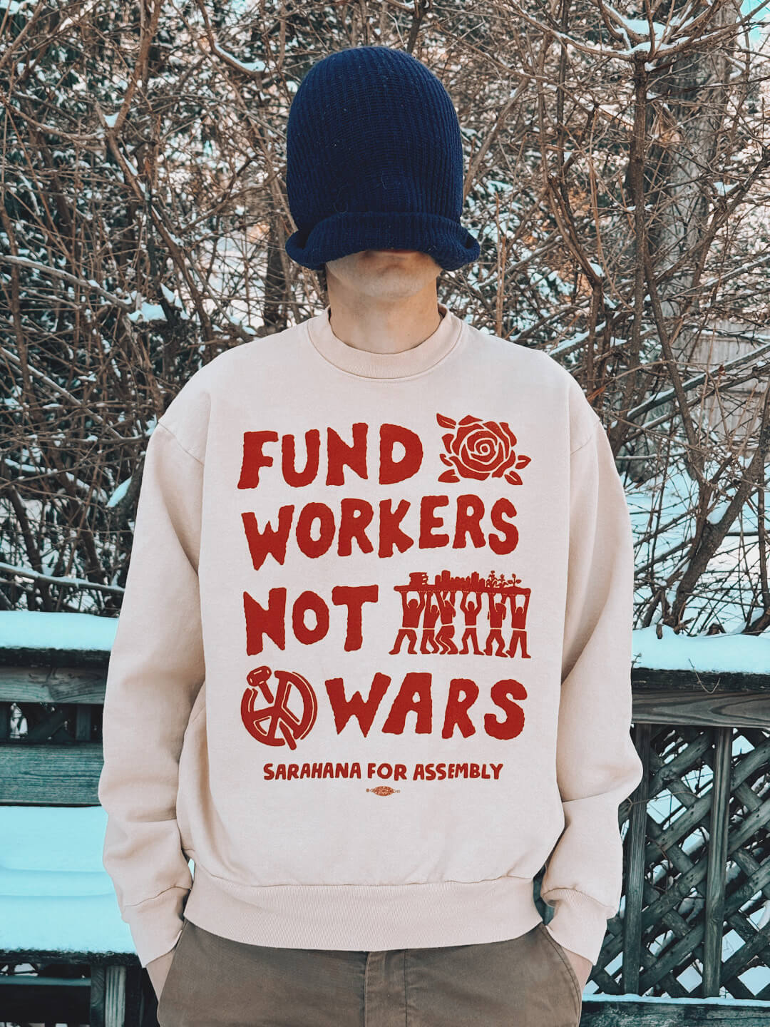 Fund Workers Not Wars Heavy Sweatshirt — SMALL BATCH