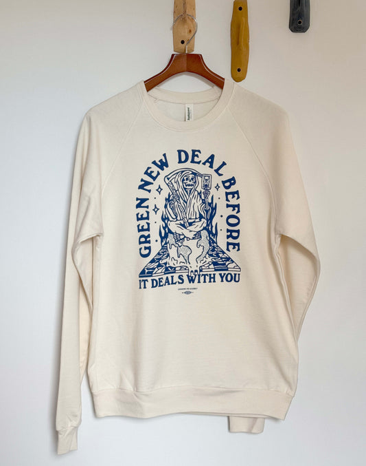 Green New Deal Sweatshirt in Cream